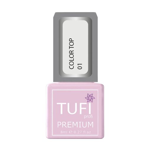 Цветной топ для ногтей Tufi profi Premium Color Top, 8 мл