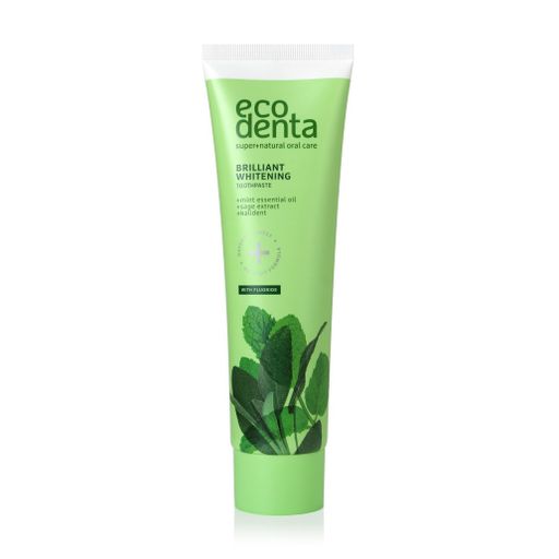 Відбілювальна зубна паста Ecodenta Brilliant Whitening Toothpaste з м'ятою, 100 мл