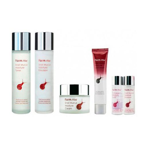 Набор для ухода за лицом FarmStay Snail Mucus Moisture Skin Care, 6 единиц