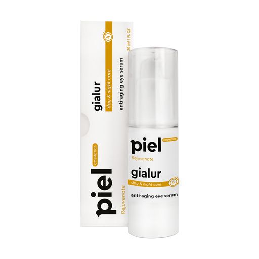 Омолоджувальна сироватка для шкіри навколо очей Piel Cosmetics Rejuvenate Gialur Eye Serum з еластином, колагеном та ретинолом
