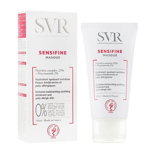 Увлажняющая и успокаивающая маска для лица SVR Sensifine Masque для чувствительной кожи, 50 мл