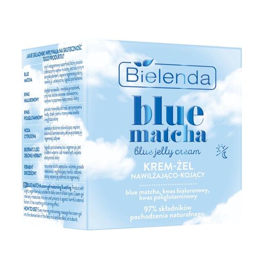Увлажняющий крем-гель для лица Bielenda Blue Matcha Blue Jelly Cream, 50 мл