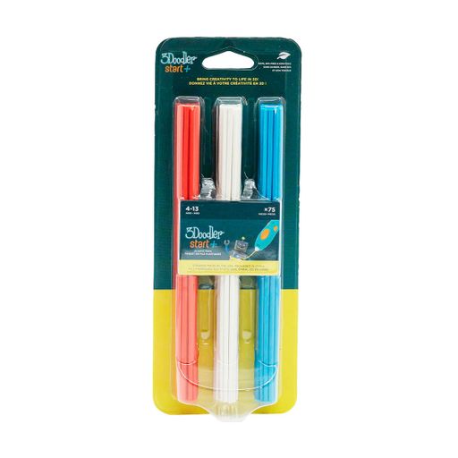 Набор стержней для 3D-ручки 3Doodler Start Микс,, 75 шт, красный, белый, синий, от 4 лет (3DS-ECO-MIX1-75)