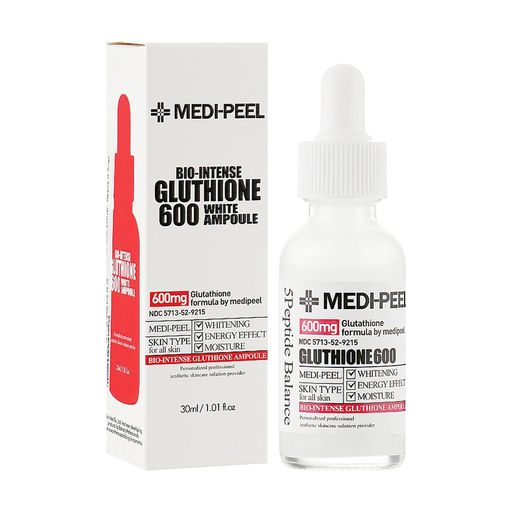 Осветляющая ампульная сыворотка для лица Medi-Peel Bio-Intense Gluthione 600 White Ampoule с глутатионом, 30 мл