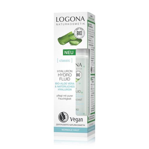 Увлажняющий био-гидро-флюид для лица Logona Hyaluron Aloe Vera Hydro Fluid с гиалуроновой кислотой и алоэ, 30 мл
