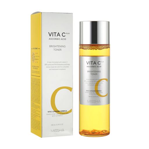 Осветляющий тонер для лица Missha Vita C Plus Brightening Toner с витамином C, 200 мл