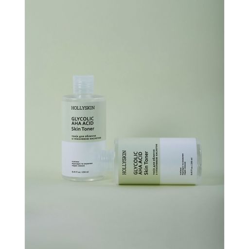 Уцінка! Тонік для обличчя Hollyskin Glycolic AHA Acid Skin Toner з гліколевою кислотою, 250 мл