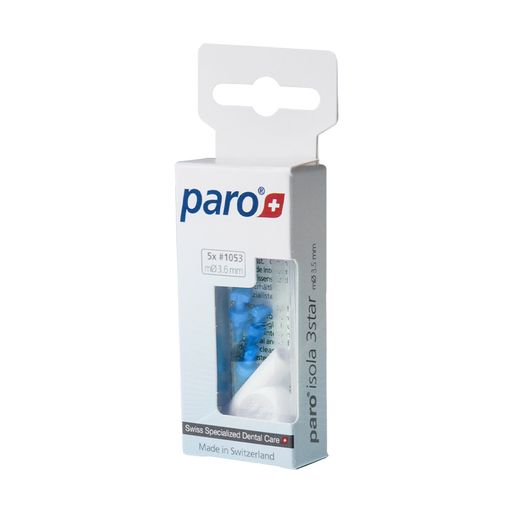 Межзубные щетки Paro Swiss Isola 3star x-тонкие, треугольные, синие, 3.5 мм, 5 шт