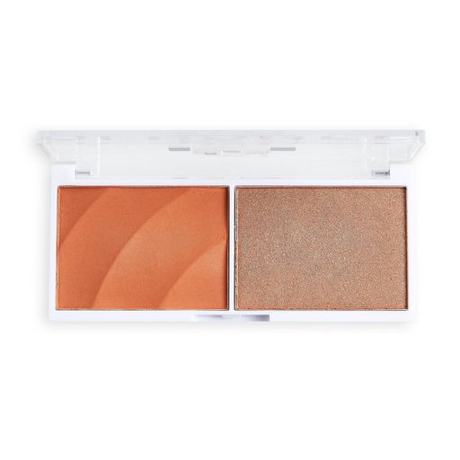 Румяна и хайлайтер для лица Relove by Revolution Colour Play Blushed Duo, 5.8 г