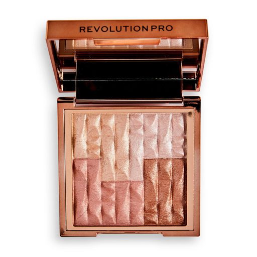 Пудра-хайлайтер з бронзатором Revolution Pro Goddess Glow Shimmer Brick Bronzer, 8 г