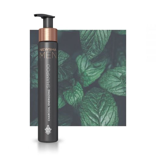 Мужской тонизирующий шампунь для волос Newsha Men Charcoal Energizing Shampoo с древесным углем и ментолом