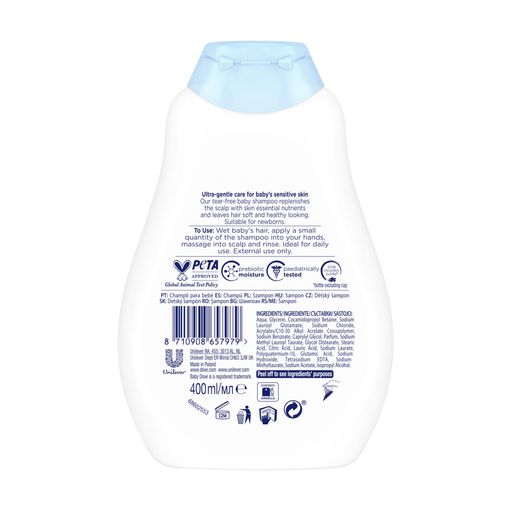 Дитячий шампунь для волосся Dove Baby Rich Moisture Shampoo Інтенсивне зволоження, 400 мл