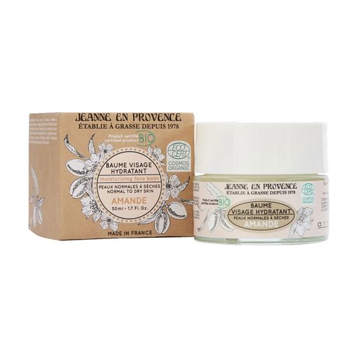 Зволожувальний бальзам для обличчя Jeanne en Provence BIO Almond Moisturizing Face Balm, 50 мл