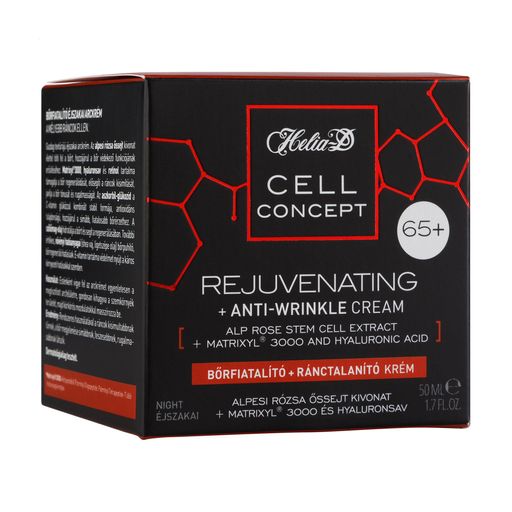 Нічний крем для обличчя Helia-D Cell Concept Rejuvenating + Anti-wrinkle Night Cream 65+, проти зморщок, 50 мл