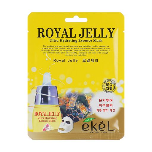 Тканевая маска для лица Ekel Royal Jelly с экстрактом пчелиного маточного молочка, 25 мл