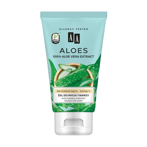 Гель для вмивання AA Aloes 100% Aloe Vera Extract Face Gel Регенерація та заспокоєння, 150 мл