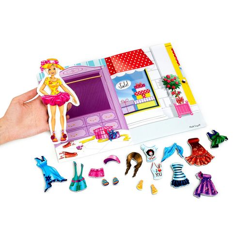 Магнітна гра-одягалка Vladi Toys Блондинка, у папці, українською мовою, від 3 років, 22 деталі (VT3204-30)