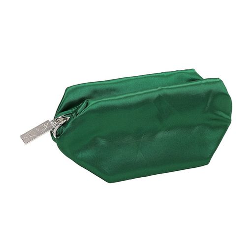 Косметичка PuroBio Cosmetics Green Satin, зеленая