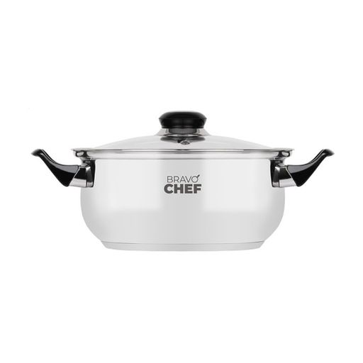Каструля BRAVO CHEF з кришкою, з бакелітовими ручками (BC-2002)