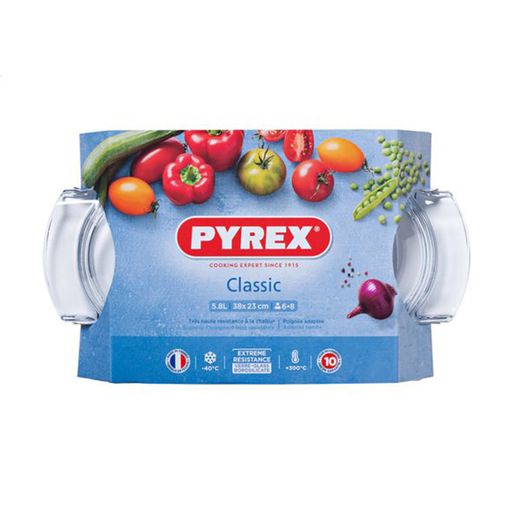 Кастрюля для запекания PYREX Classic овальная, 4.4 л, крышка 1.4 л (460A000/7143)