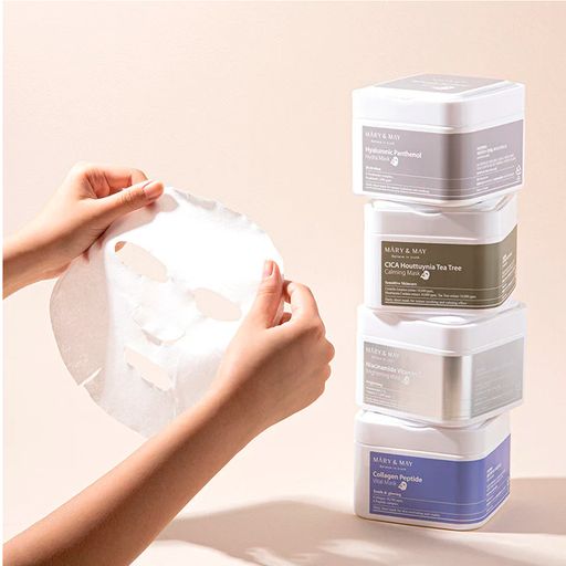 Тканинні маски для обличчя Mary & May CICA Houttuynia Tea Tree Calming Mask з заспокійливою дією, 30 шт