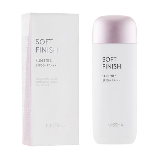 Солнцезащитное молочко для лица Missha All Around Safe Block Soft Finish Sun Milk SPF50+/PA+++, 70 мл