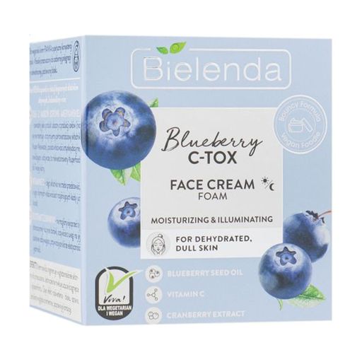 Уценка! Крем-пенка для лица Bielenda Blueberry C-Tox Face Cream Foam, 40 г