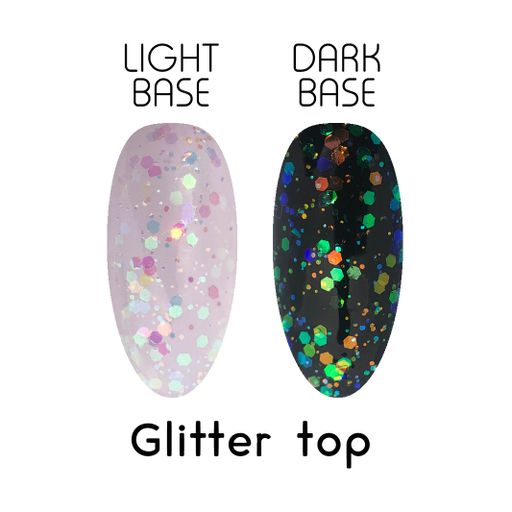 Топ для гель-лака без липкого слоя Toki Toki Glitter Top, 5 мл