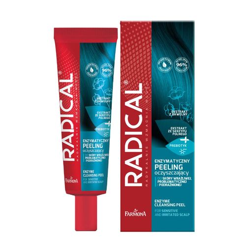 Ензимний очищувальний пілінг Farmona Radical Enzyme Cleansing Peel для дуже чутливої шкіри голови, 75 мл