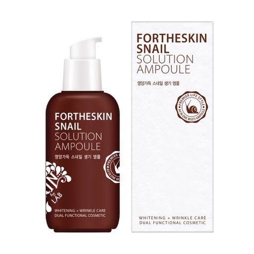 Ампульна сироватка для обличчя Fortheskin Snail Solution Ampoule з муцином равлика, 100 мл