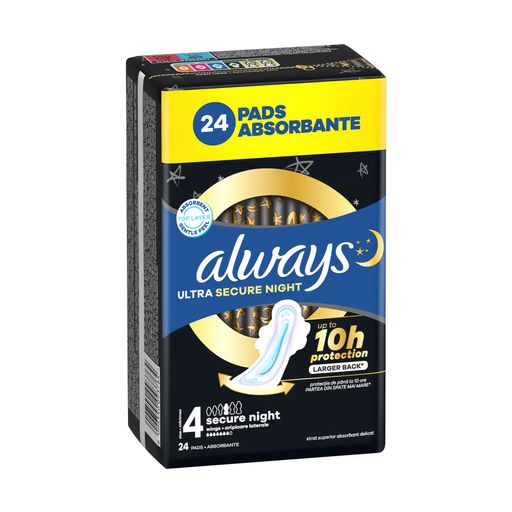 Гигиенические прокладки Always Ultra Secure Night размер 4, 24 шт