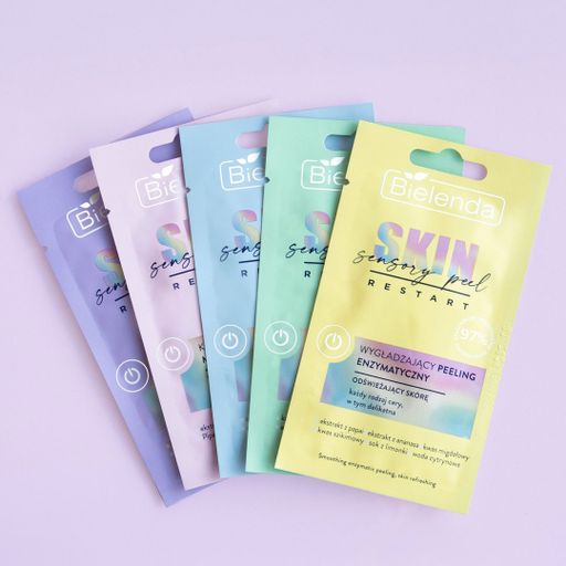 Успокаивающая и охлаждающая маска для лица Bielenda Skin Restart Sensory Soothing & Cooling Prebiotic Mask с пребиотиками, 8 г