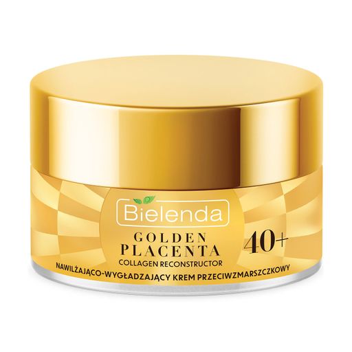 Зволожувальний та розгладжувальний крем для обличчя Bielenda Golden Placenta Collagen Reconstructor Cream 40+ проти зморщок, 50 мл