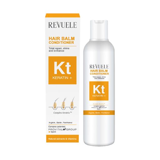 Восстанавливающий кондиционер Revuele Keratin+ Hair Conditioner для блеска и сияния волос, 200 мл