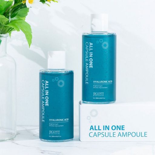 Ампульная сыворотка для лица Jigott All In One Capsule Ampoule Hyaluronic Acid с гиалуроновой кислотой, 200 мл