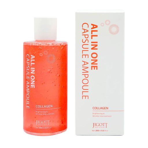 Ампульная сыворотка для лица Jigott All In One Capsule Ampoule Collagen с коллагеном, 200 мл
