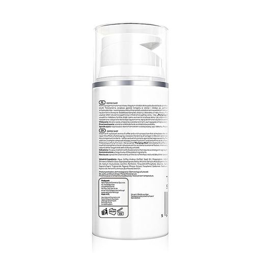 Кофейный омолаживающий крем для лица Apis Natural Cosmetics Professional Coffee Shot Cream с кофейной кислотой и экстрактом мака, 100 мл