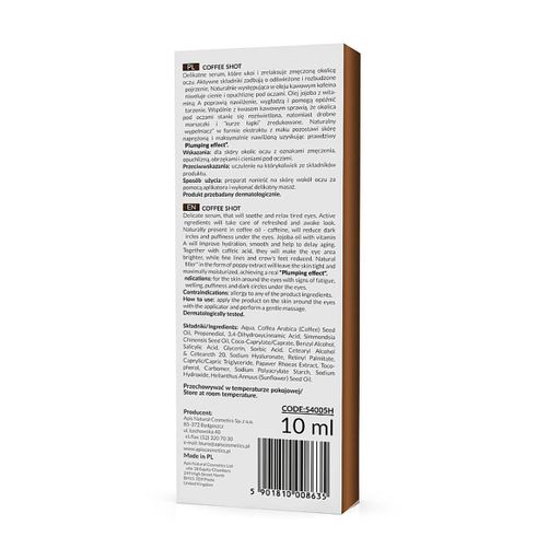 Биоревитализирующая сыворотка для кожи вокруг глаз Apis Natural Cosmetics Home Terapis Coffee Shot Biorevitalizing Eye Serum, 10 мл
