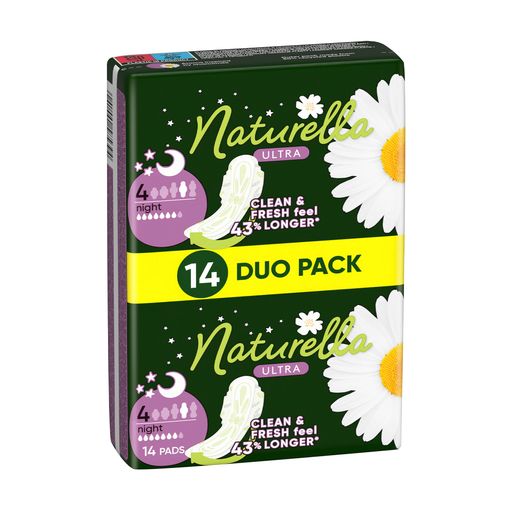 Гигиенические прокладки NATURELLA Ultra Night размер 4, 14 шт