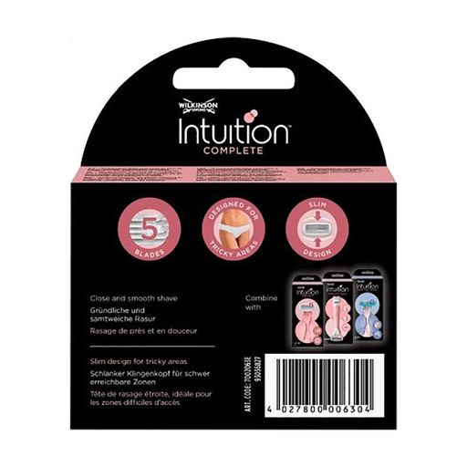 Сменный картридж для бритья Wilkinson Sword Intuition Complete женский, 5 лезвий, 3 шт