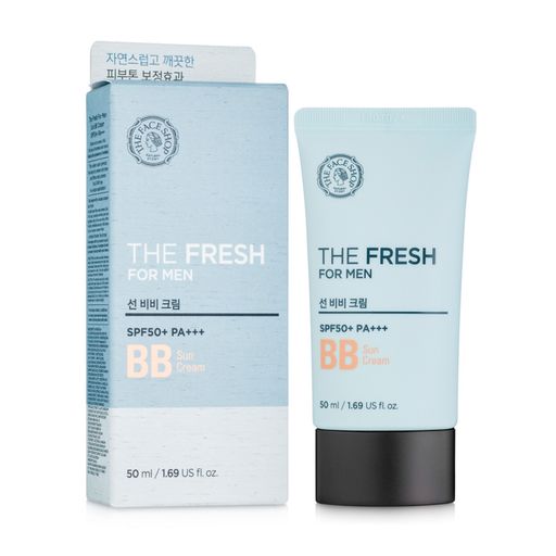Мужской солнцезащитный BB крем для лица The Face Shop The Fresh For Men BB Sun Cream SPF 50+ PA+++, 50 мл