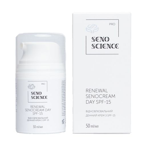 Відновлювальний денний крем для обличчя Senoscience Renewal SenoCream Day SPF-15, 50 мл