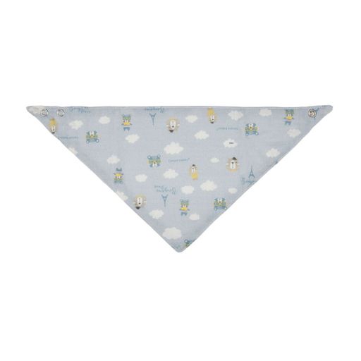 Слюнявчик Canpol Babies Bonjour Paris муслиновый, голубой, с рождения, 2 шт (26/900_blu)