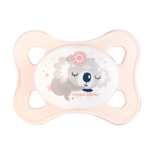 Пустышка Canpol Babies Mini силиконовая, симметричная, розовая, с рождения до 2 месяцев, 2 шт (23/910_pin)