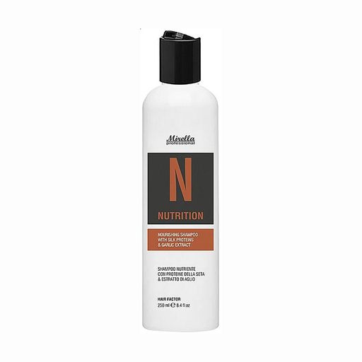 Питательный шампунь для волос Mirella Professional Nutrition Nourishing Shampoo с протеинами шелка и экстрактом чеснока