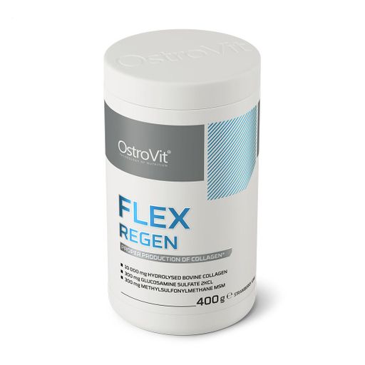 Витаминно-минеральный комплекс OstroVit Supreme Pure Flex Regen со вкусом клубники и киви, в порошке, 400 г
