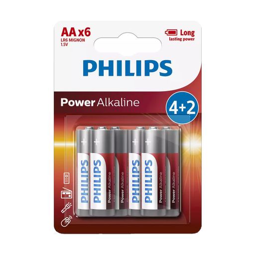Батарейка Philips Power Alkaline AA, 6 шт