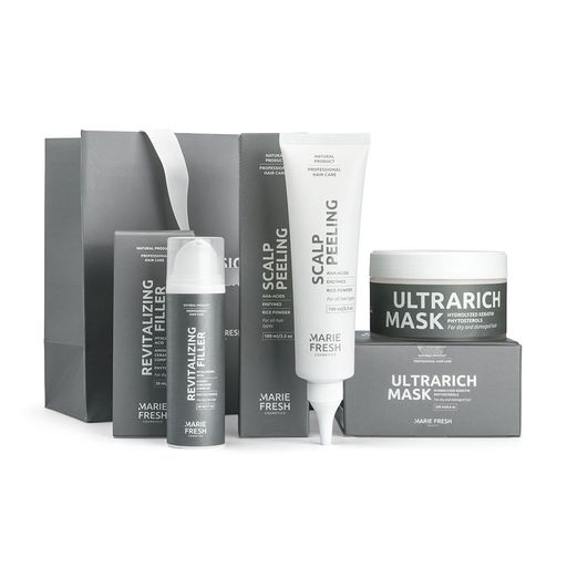 Набор для волос Marie Fresh Cosmetics Professional Hair Series (маска, 200 мл + филлер, 50 мл + пилинг, 100 мл)