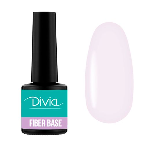 Файбер база для гель-лака Divia Fiber Overlay Gel Di1004, с армирующими волокнами, 8 мл