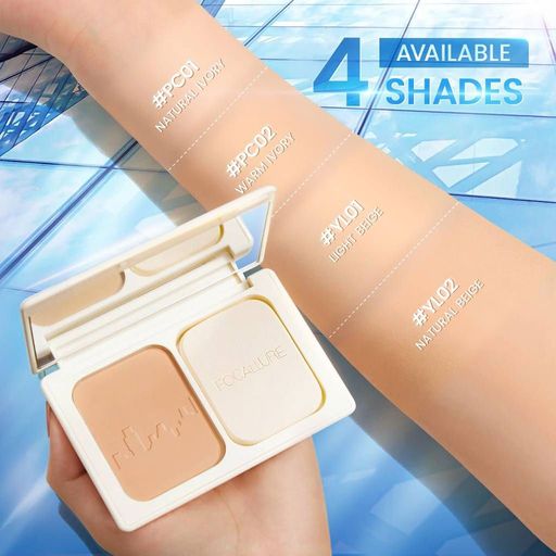 Компактна пудра для обличчя Focallure Ultimate Blurring Setting Powder FA338, PC01 Natural Ivory, 9 г